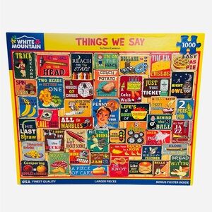 White Mountain 'Things We Say' Puzzle - Colorful 1000 Pieces